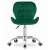 Krzesło obrotowe biurowe z szerokim oparciem welur aksamit zielone 106473114