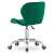 Krzesło obrotowe biurowe z szerokim oparciem welur aksamit zielone 106473114