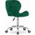 Krzesło obrotowe biurowe z szerokim oparciem welur aksamit zielone 106473114