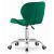 Krzesło obrotowe biurowe z szerokim oparciem welur aksamit zielone 106473114