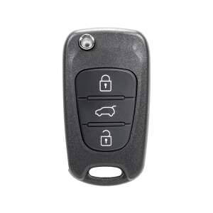 Cheie auto Hyundai cu 3 butoane, neagră, ID46 - Hyundai