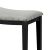 Close-up of Timeless Tools grey upholstered bar stool seat