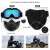 Motorcycle face mask with detachable goggles, fog-proof, warm glasses
