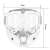 Motorcycle face mask with detachable goggles, size chart