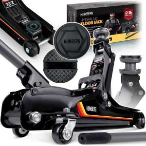 Humberg HM-380 2.5t Hydraulic Floor Jack, with 2 rubber pads and a steel head - Lift