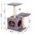 Pethaus cat tree with scratching post, two platforms, and a house, gray, dimensions