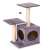 Pethaus cat tree with scratching post, two platforms, and a house, gray