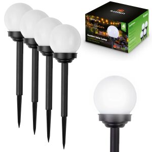 Napelemes fehér gömbfény 4db ilumen ls-102