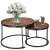 Springos Hf0034 nesting coffee tables with flowers and drinks