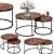 Multiple views of Springos Hf0034 nesting coffee tables