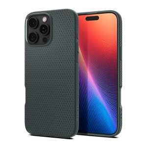 Spigen Liquid Air sötét zöld telefontok iPhone 13 Pro Max-hoz, vékony, ütésálló, légpárnákkal, rombusz mintával - Spigen