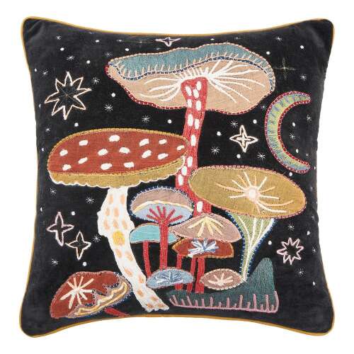 BOHEMIAN párna gombákkal, fekete 45 x 45 cm 106530089