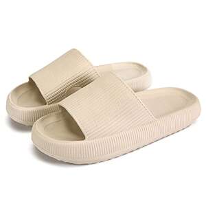 Dollcini men's cloud slippers, white, comfortable and lightweight, perfect for indoor and outdoor use - Men's Slipper