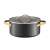 Ambition Royal 24cm induction pot with lid, black with gold handles
