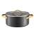 Ambition Royal 28cm Induction Pot with Lid, Black with Gold Handles