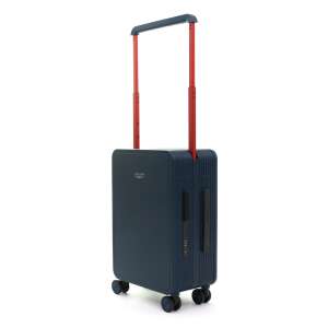 Ella Icon Compact dark blue cabin suitcase with red handle - Fashion & Clothing