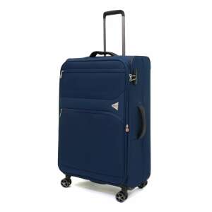 Ella Icon Stark navy blue textile suitcase with wheels, 80x47x30 cm - Dressing Accessory