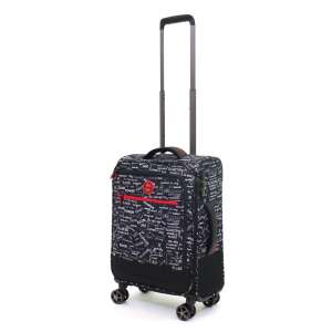 Ella Icon Urban 55X36x22 cm black cabin suitcase with wheels, side view - Dressing Accessory