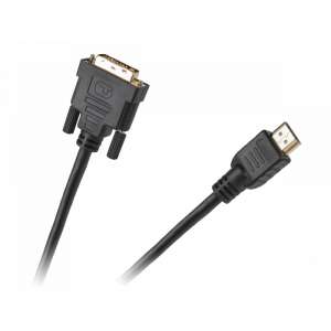 DVI-HDMI kábel, 1,8 méter hosszú, fekete - Cabletech