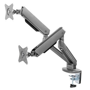 Nanors RS166 Kétmonitoros tartó - Ezüst - Monitortartó és állvány