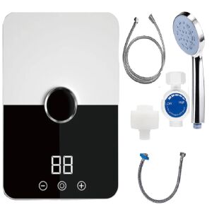 Modern digitális átfolyós vízmelegítő zuhanyfejjel és tartozékokkal - Nonbrand Csaptelep