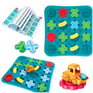 Logikai autós puzzle 118 kaland labirintuspálya játék gyerekeknek (BBLPJ)