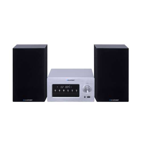 HiFi система Blaupunkt MS70BT, черно и сребърно, с CD плейър, Bluetooth, USB и FM радио