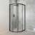 Cabină de duș curbată Spirit Clear 80x80x180 cm, fără cădiță de duș, neagră 106555909