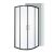 Cabină de duș curbată Spirit Clear 80x80x180 cm, fără cădiță de duș, neagră 106555909