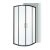 Cabină de duș curbată Spirit Clear 80x80x180 cm, fără cădiță de duș, neagră 106555909