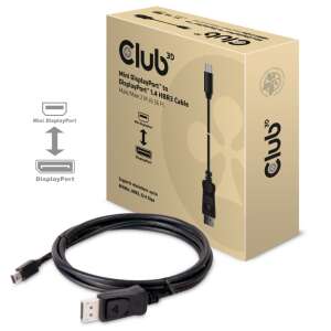 CLUB3D Mini DisplayPort - DisplayPort 1.4 HBR3 8K60Hz kábel, 2 méter / 6,56 láb - Club3D