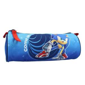 Piórnik Sonic the Hedgehog, niebieski z Soniciem biegnącym, zamykany na zamek błyskawiczny - Uchwyt na długopis