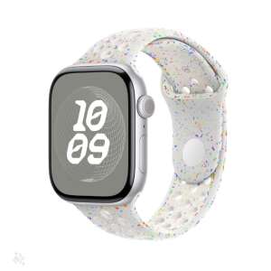 Бяла спортна каишка с дупки за Apple Watch Series 10 46 mm и Apple Watch SE 44 mm - Каишка за умен часовник