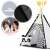 Nukido Kids Teepee Tent with Panda Pillows, Lights and Garland, Black and White, with close-up of details