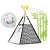 Nukido Kids Teepee Tent with Panda Pillows, Lights and Garland, Black and White, made from cotton