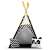 Nukido Kids Teepee Tent with Panda Pillows, Lights and Garland, Black and White