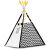 Children's Teepee Tent with Garland and Lights, Nukido White and Black Panda 106572611