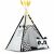 Children's Teepee Tent with Garland and Lights, Nukido White and Black Panda 106572611