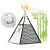 Children's Teepee Tent with Garland and Lights, Nukido White and Black Panda 106572611