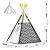 Children's Teepee Tent with Garland and Lights, Nukido White and Black Panda 106572611