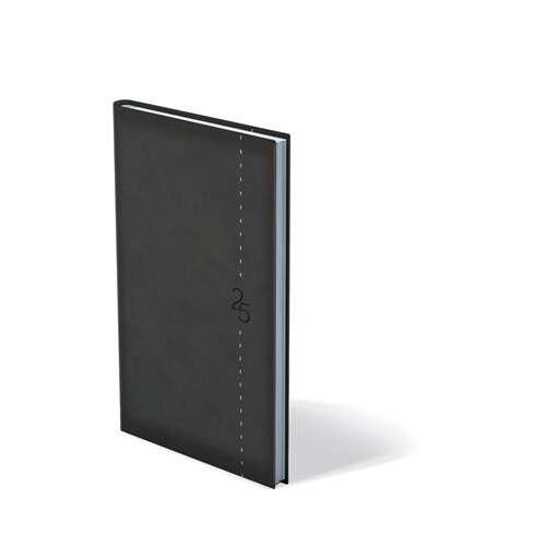 TOPTIMER Linea dunkelgrauer Wochenplaner, Taschenkalender, Kunstleder-Einband