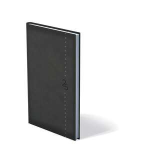 TOPTIMER Linea sötétszürke heti tervező, zsebnaptár, műbőr borító - Irodai kiegészítő