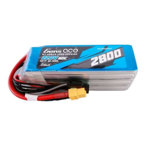 Gens ace G-Tech 2800mAh 22.2V 60C 6S1P Lipo batéria s XT60 konektorom