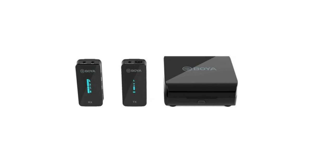BOYA Microphone Wireless System Kit, 2,4 GHz, Ultrakompakt, Vlog