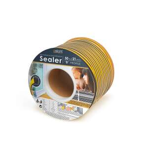 Self-adhesive Sealing Profile - "D" Profile - 50 m - Black 15 mm 106580798 - Sealant