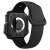 Spigen Rugged Armor schwarzes Silikon Case für Apple Watch 10 (42 mm) mit sichtbarem Zifferblatt