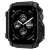 Etui Spigen Rugged Armor z czarnego silikonu do Apple Watch 10 (42 mm) z widocznym tarczą zegarka