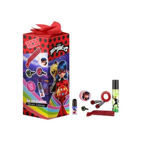 Miraculous Ladybug Adventi szépségkalendárium 24 gyerekkozmetikummal és kiegészítővel