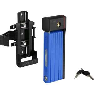 ABUS Bordo Big uGrip 5700K/100 BU SH Összecsukható Kerékpár Zár - Kék, kulcsokkal és tartóval - Kerékpár zár