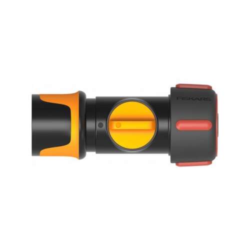 Fiskars 1027087 złączka do węża z zaworem odcinającym, 19 mm (3/4")